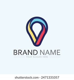 GPS und MAP Logo Navigator Zeichen Lage Symbol Design Vektorillustration