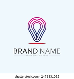 GPS and MAP logo  navigator sign  location symbol design vector illustration