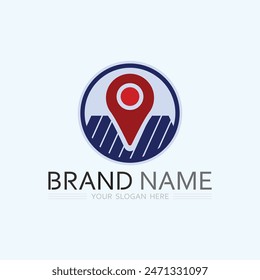 GPS and MAP logo  navigator sign  location symbol design vector illustration