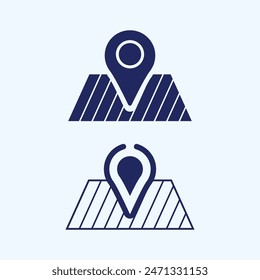 GPS y MAP logo navigator signo ubicación símbolo diseño Ilustración vectorial