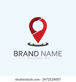 GPS and MAP logo  navigator sign  location symbol design vector illustration