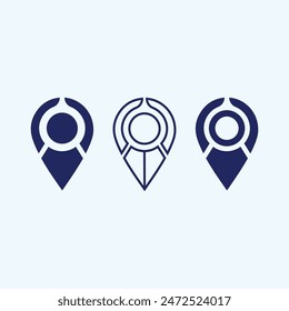 GPS und MAP Logo Navigator Zeichen Lage Symbol Design Vektorillustration