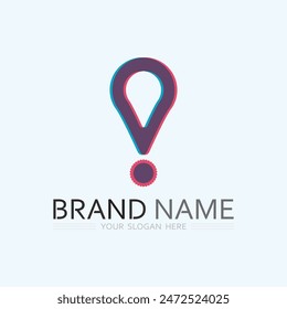 GPS and MAP logo  navigator sign  location symbol design vector illustration