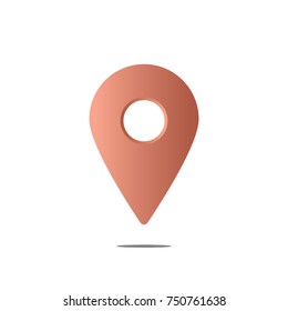 Gps Map Marker Icon pink color ,vector