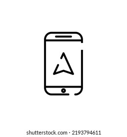 GPS, Map, Navigation, Direction Dotted Line Icon Vector Illustration Logo Template. Suitable For Many Purposes.