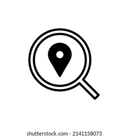 Gps, Map, Navigation, Direction Solid Line Icon Vector Illustration Logo Template. Suitable For Many Purposes.