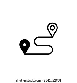 Gps, Map, Navigation, Direction Solid Line Icon Vector Illustration Logo Template. Suitable For Many Purposes.