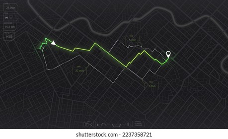 Gps mapea la navegación a casa propia.Ver desde arriba de los edificios del mapa. Vista detallada de la ciudad desde arriba. Vista superior de la ciudad. Antecedentes abstractos. Mapa turístico gráfico decorativo. Edificios residenciales de barrio. 