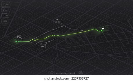 Gps map navigation to own house.View from above the map buildings. Detailed view of city from above. City top view. Abstract background. Decorative graphic tourist map. Quarter residential buildings. 