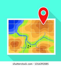 Gps map pin icon. Flat illustration of gps map pin vector icon for web design