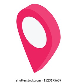 Gps map pin icon. Isometric of gps map pin vector icon for web design isolated on white background