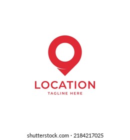 GPS Map Pin Location Logo Design Inspiration. Modern Flat Icon