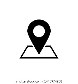 GPS map pin marker vector icon. symbol of location, checkpoint, here, road map