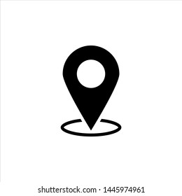 GPS Map Pin Marker Vector Icon. Symbol Of Location, Checkpoint, Here, Road Map