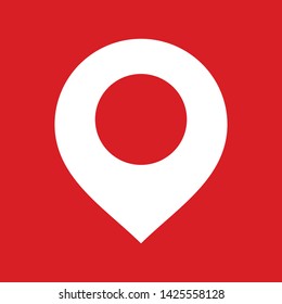 Gps map pointer icon on square