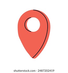 GPS, Map pointer, location mark, pin point of place, location pin or navigation mark, pin point, location marker, landmark for map sticker, place mark, indicator, navigation flat vector illustration.