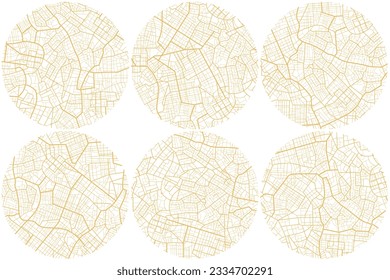 Gps map set navigation to own house. City top view. View from above the map buildings. Detailed view of city. Decorative graphic tourist map. Abstract transportation background. Vector, illustration.