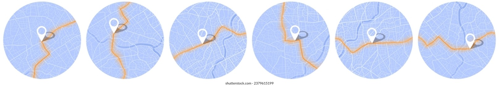 El mapa de Gps establece la navegación en casa propia. Vista superior de la ciudad. Vista desde arriba de los edificios del mapa. Vista detallada de la ciudad. Mapa turístico gráfico decorativo. Resumen de los antecedentes del transporte. Vector, ilustración.