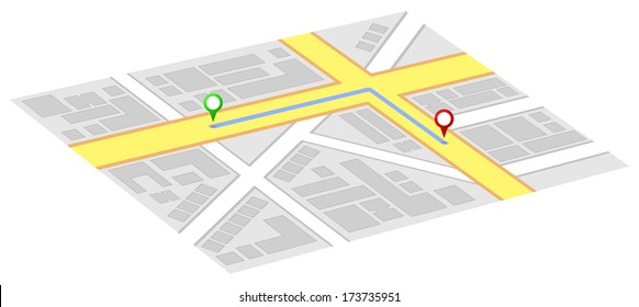 Mapa Gps Muestra Cómo Llegar A Casa