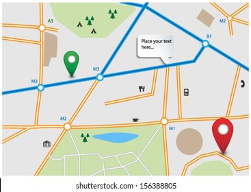 Gps map. Vector eps10.