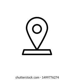 Gps maps best icon , template logo design road business , emblem isolated illustration outline solid background white
