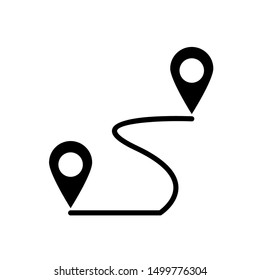 Gps maps best icon , template logo design road business , emblem isolated illustration outline solid background white
