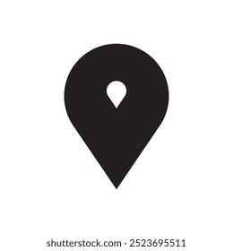 GPS maps icon, pin location icon, specific location vector illustration, isolated on white background. 