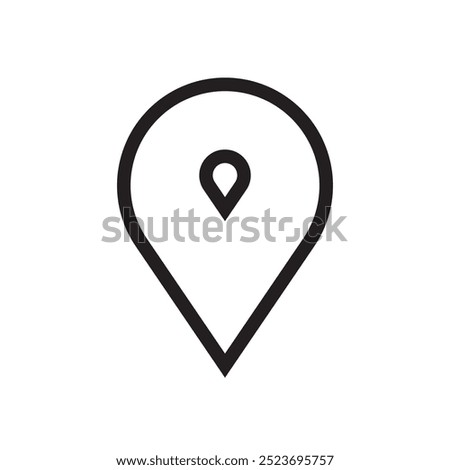 GPS maps line icon,  precision location icon, poin icon, vector design illustration, isolated on white background. 