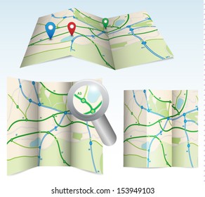 Gps maps. Vector EPS10 illustration.