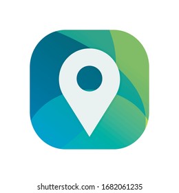 Diseño de icono de bloqueo de marca Gps de estilo plano Mapa de ruta de navegación ubicación de carretera tecnología de búsqueda calle y dirección tema Vector ilustración