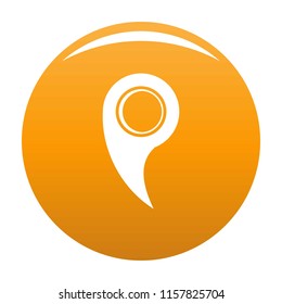 Gps mark icon. Simple illustration of gps mark vector icon for any design orange