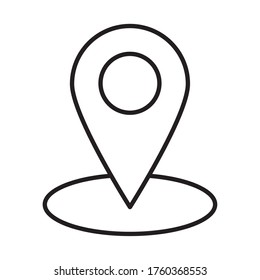 GPS-Markierungslinien-Stil Symbol-Design, Karte Navigation Route Straße Standort Technologie Suche Straße und Richtung Thema Vektorgrafik