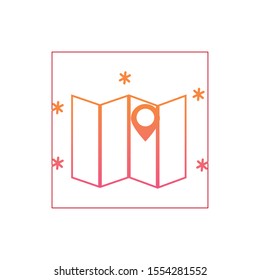 Gps mark and map design, travel navigation route road and location theme Vector illustration