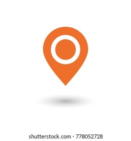 Gps marker icon, location on map symbol