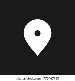 Gps marker icon, location on map symbol