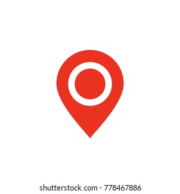 Gps marker icon, location on map symbol