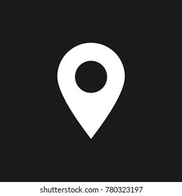 Gps marker icon, location on map symbol