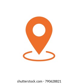 Gps marker icon, location on map symbol