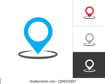 GPS Marker Isolated Vector Illustration Icon. Map Pin Symbol Design on White Background.