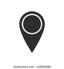 Gps marker, map pin orange icon