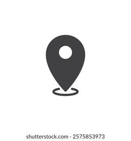 GPS Marker vector icon. filled flat sign for mobile concept and web design. Location Pin glyph icon. Symbol, logo illustration. Vector graphics