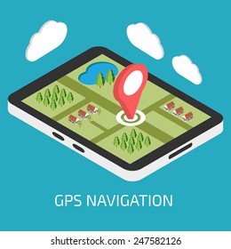 GPS mobile navigation with tablet or smartphone