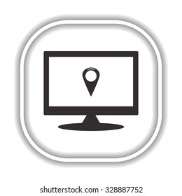 gps.  Modern design flat style icon