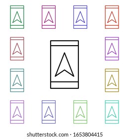 Gps multi color style icon. Simple thin line, outline vector of internet things icons for ui and ux, website or mobile application