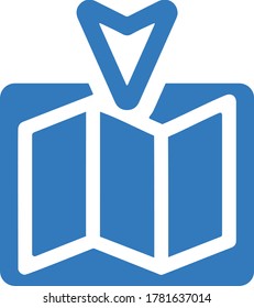 Gps, navigate, navigator icon / blue color