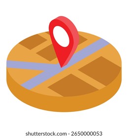 Gps navigation app is showing route on waffle map for food delivery to client