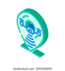 gps navigation autonomous delivery isometric icon vector. gps navigation autonomous delivery sign. isolated symbol illustration