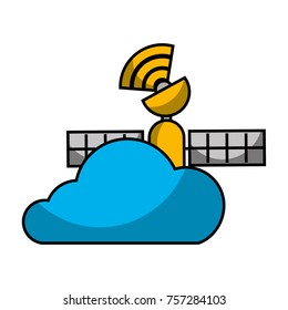 gps navigation cloud satellite connection