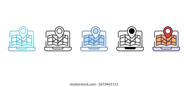 Gps Navigation Delivery icon design with white background stock illustration