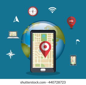 gps navigation design, vector illustration eps10 graphic 